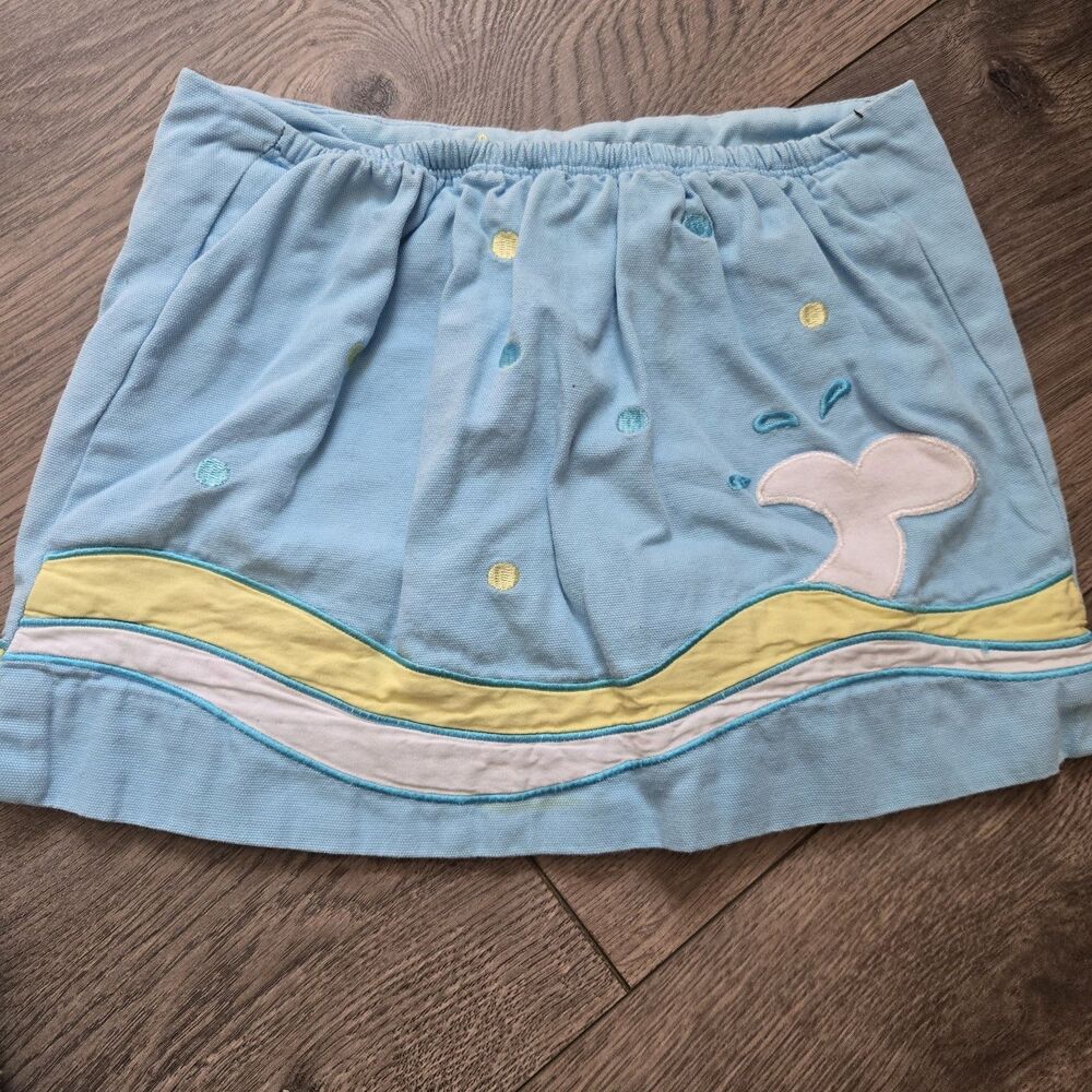 Lilly Pulitzer Girls 2007 Limited Edition Whale Skort Blue Pique Applique Size 4 - Picture 2 of 7